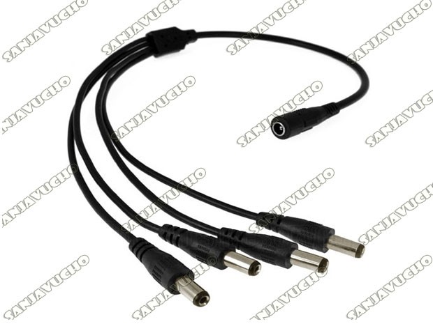 &u+ CABLE PULPO CORRIENTE 1 HEMBRA A 4 MACHOS